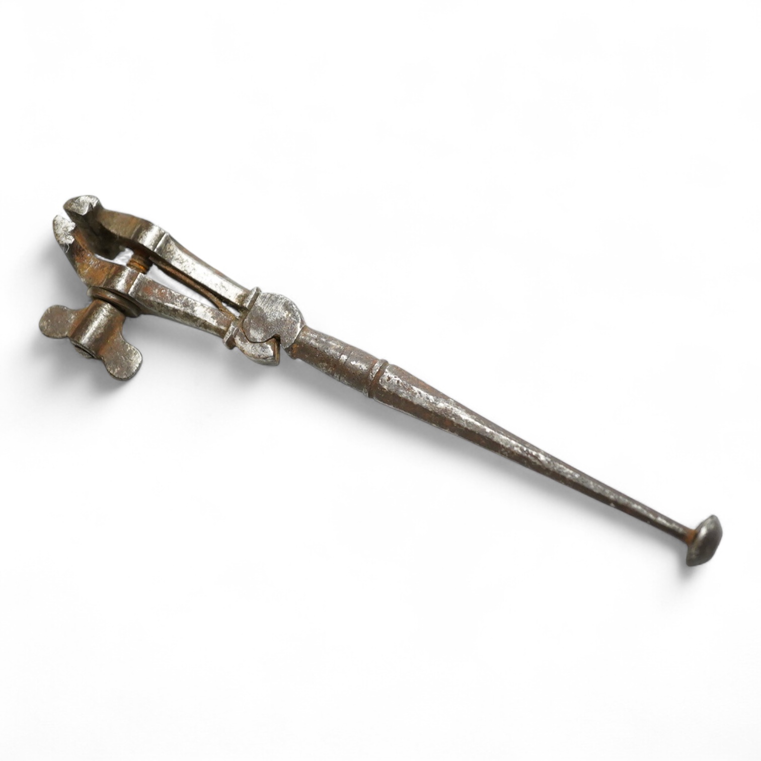 An antique watchmaker’s or jeweller’s vice, 11.5cm in length